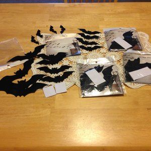 Halloween Decorations, four pack bundle of 3D Bats